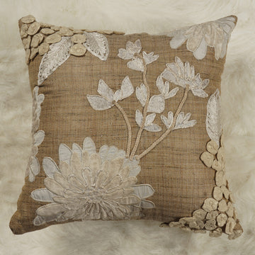 Lush & Beyond Embroidered Cushion Cover Cotton Blend