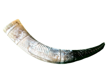 Ancient Engraving Drinking Horn