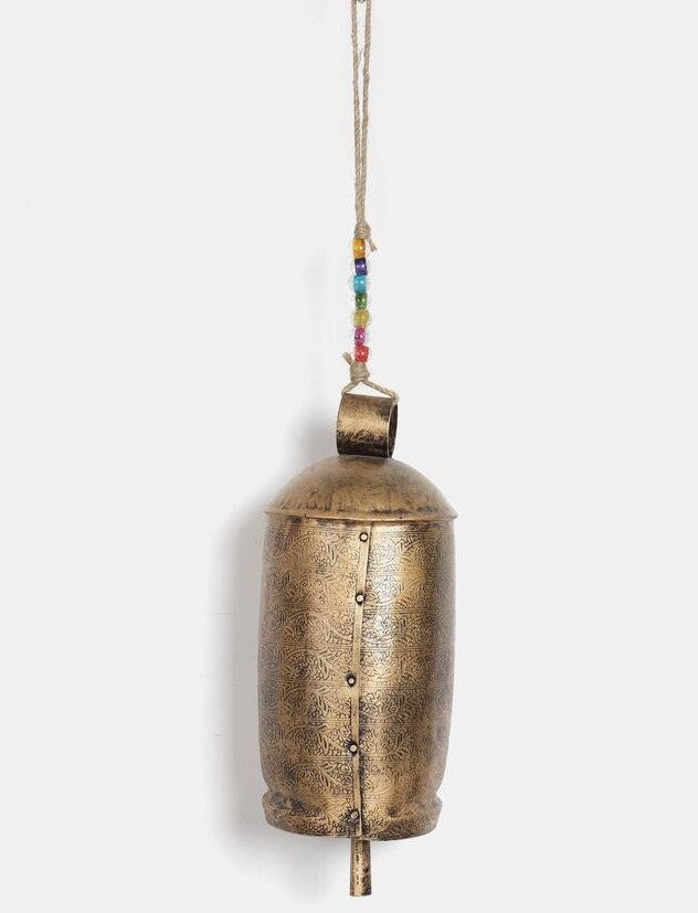 Handmade Large Bell Hanging With Beads