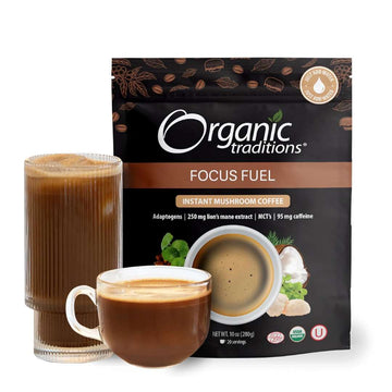 Organic Traditions Focus Fuel Mushroom Coffee 
(20 Servings) 280g/10oz