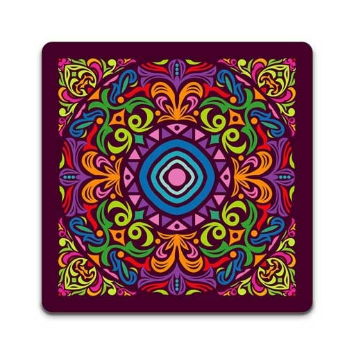 Dark Mandala Pack Coasters (set Of 4)