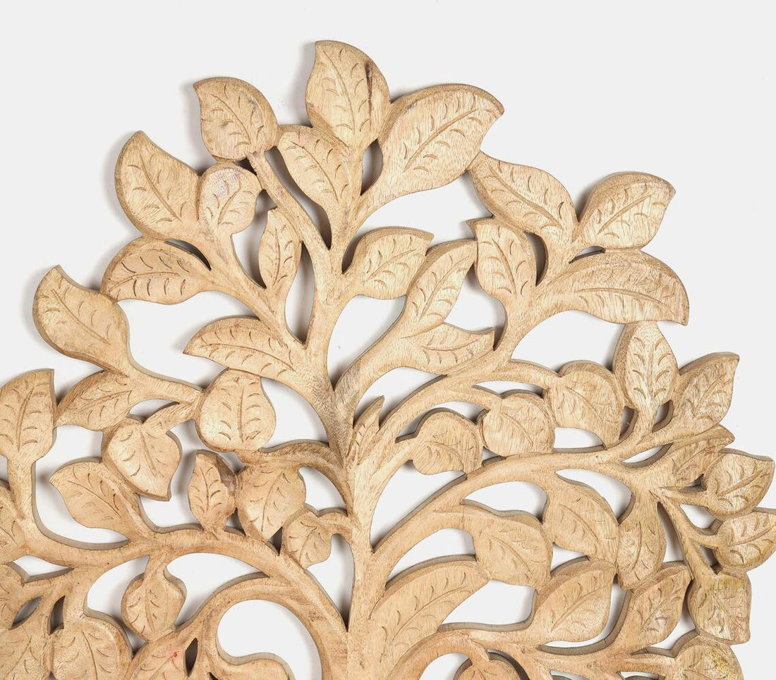 Hand Carved Wall Hanging Panel - Tree Of Life
