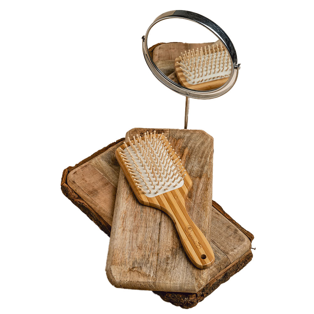 Wooden Bristle Paddle Brush