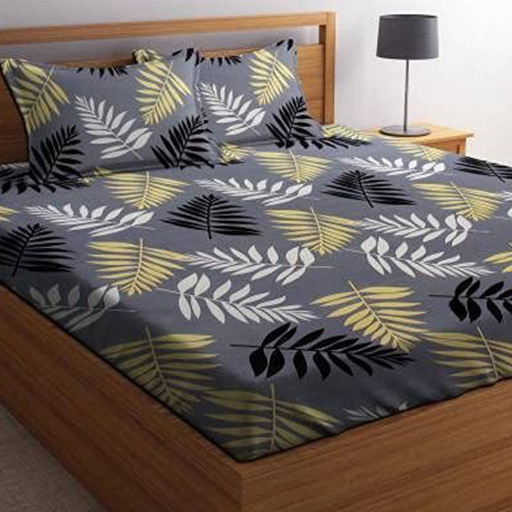 Cotton Double Bedsheet With 2 Pillow Covers