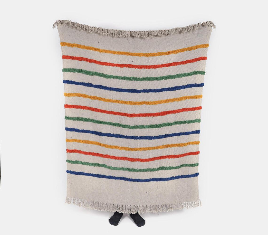 Multicolor Recycled Cotton Throw