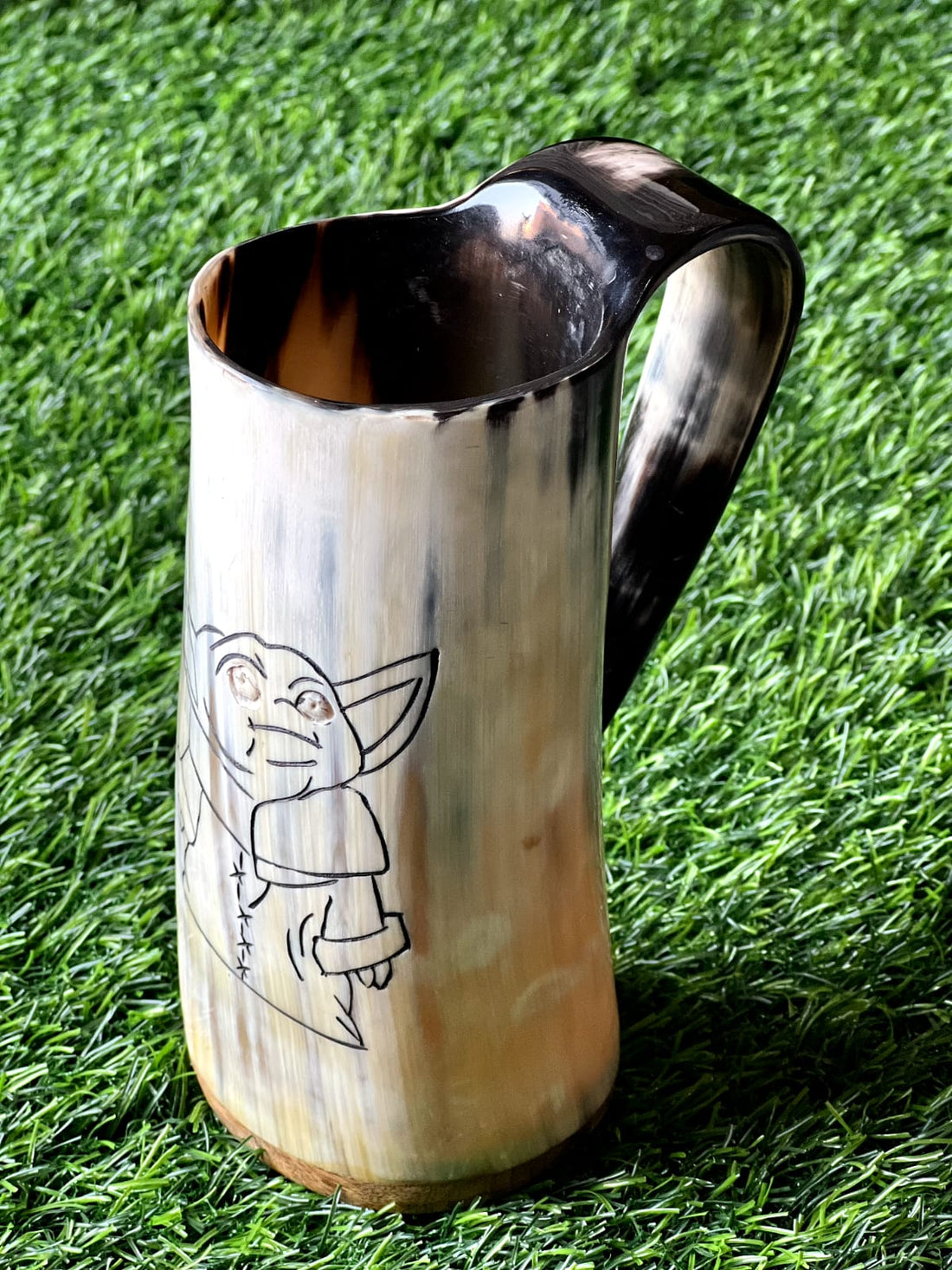 Baby Yoda Ascent Horn Mug