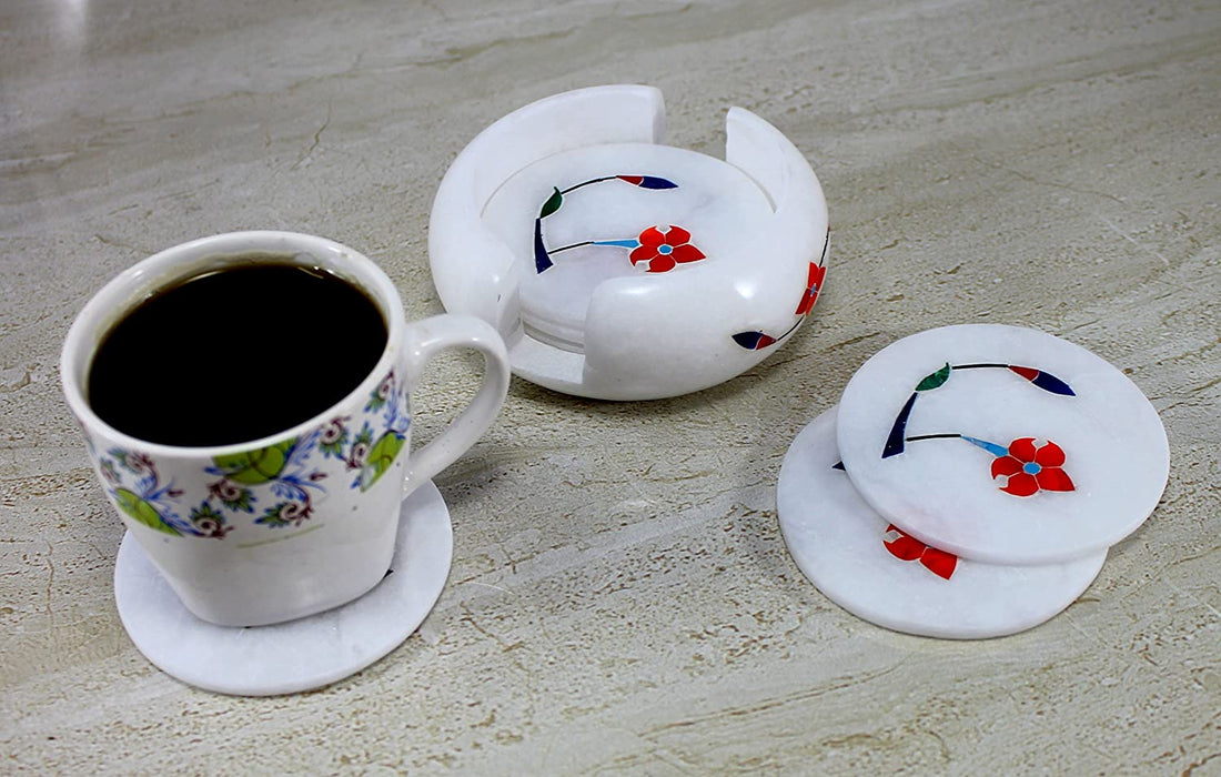 Marble Coaster Set (Set Of 4)