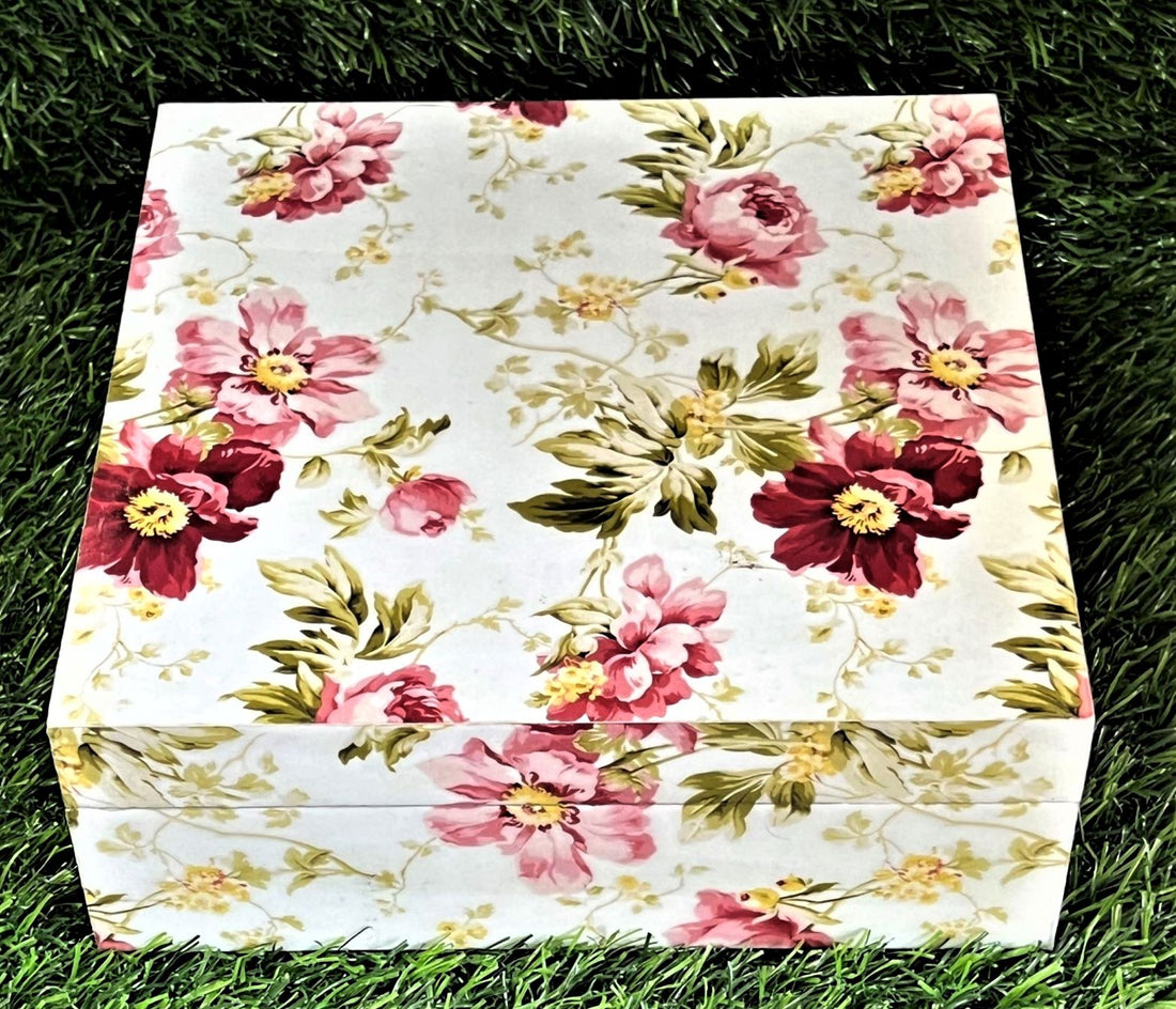 Pink Blossoms Print Storage Box