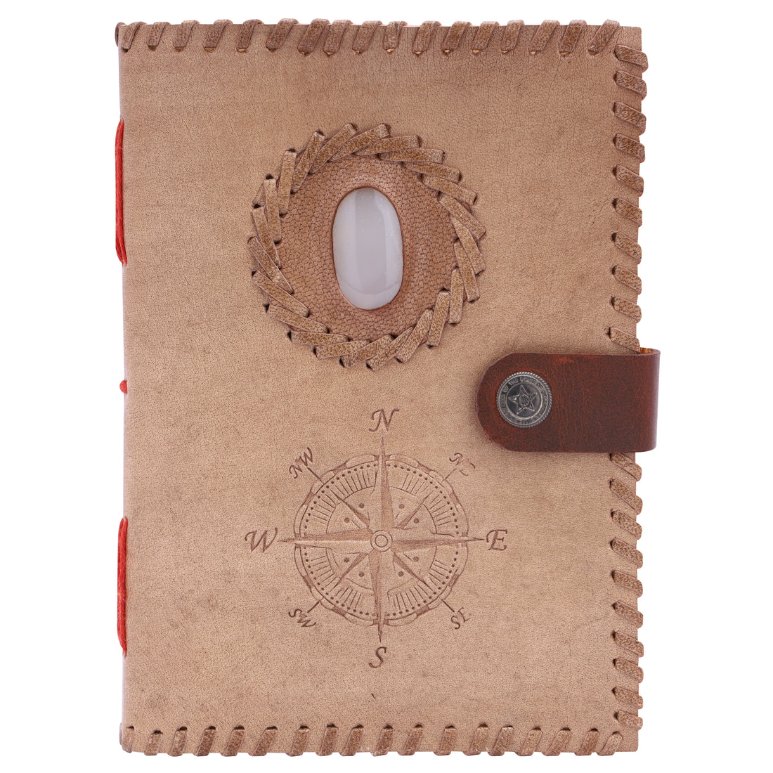 Handcrafted Embossed Stone Leather Journal