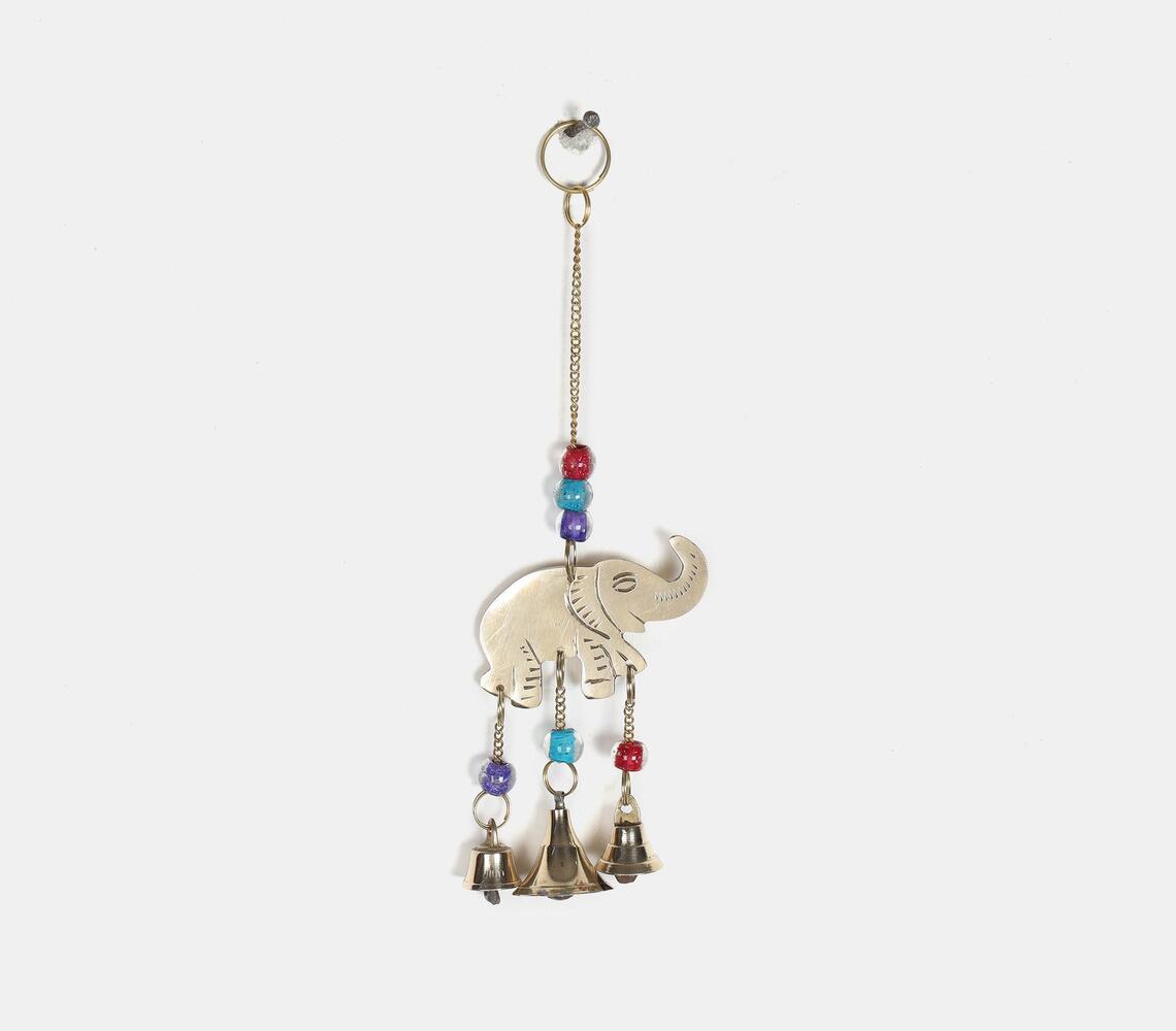 Brass Elephant Beads Bell Chime