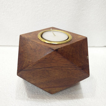 Geometrical Tea Light Stand - Diamond Cut