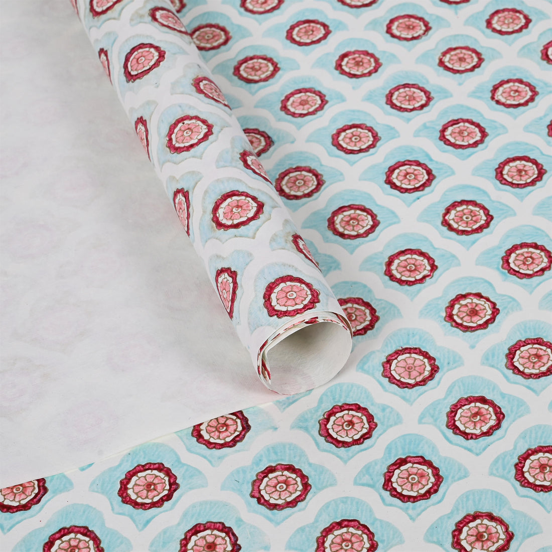 Handblock Printed Recycled Cotton Wrapping Paper 6