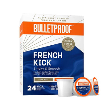 Bulletproof French Kick Dark Roast Single Serve Pods, 24 Count