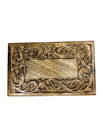 Hand Carved Vine Design Box