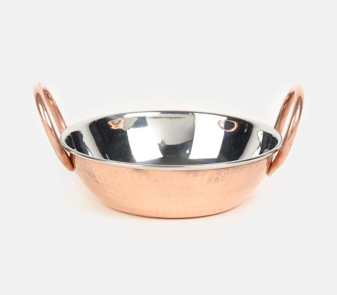 Copper Curry Pot With Hammered Finish