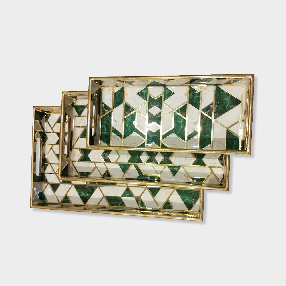 MDF Digital Zig Zag Print Trays (Set Of 3)