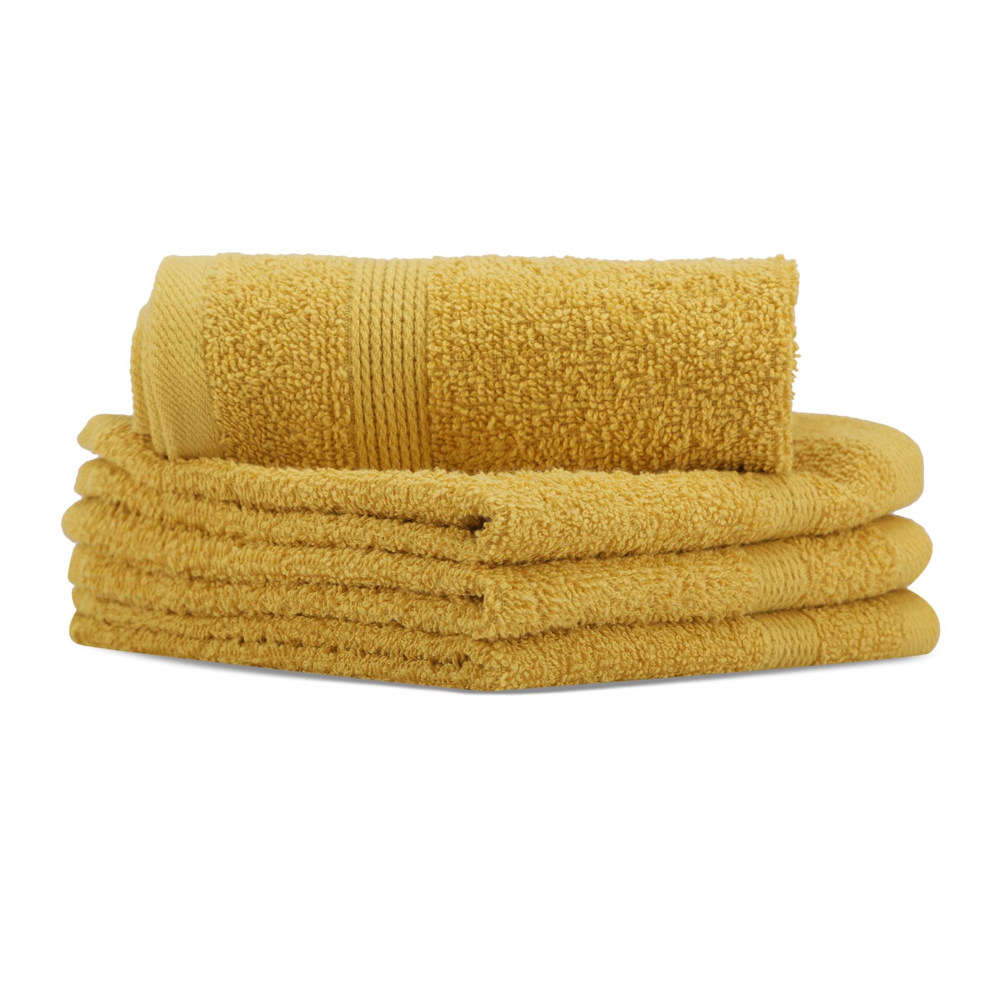 Cotton Face Towel (Mustard Yellow)