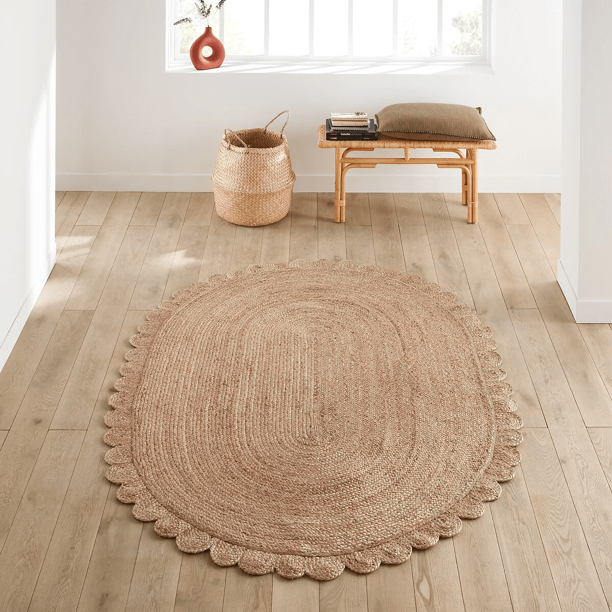 Handwoven Jute Rug Oval