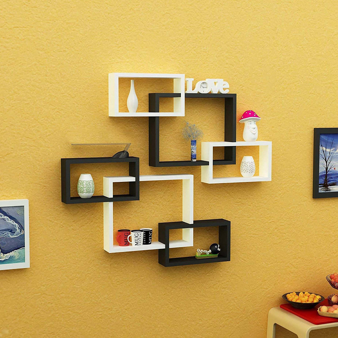 Wall Mounted Rack Shelf Set Of 6