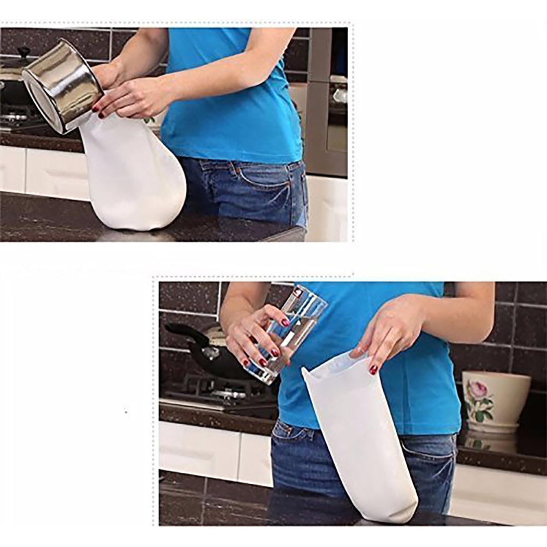 Silicone Preservation Magic Kneading Dough Flour-mixing Atta Maker Bag Bread Pastry Pizza