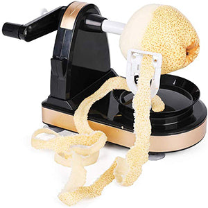 Apple Peeler Slicer Corer Vegetable And Fruit Peelers Slicer Black And Gold