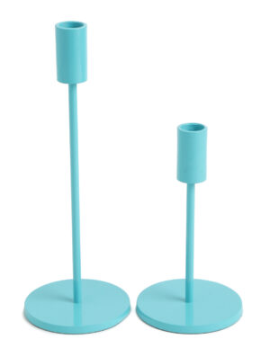 Blue Candle Holders Set Of 2