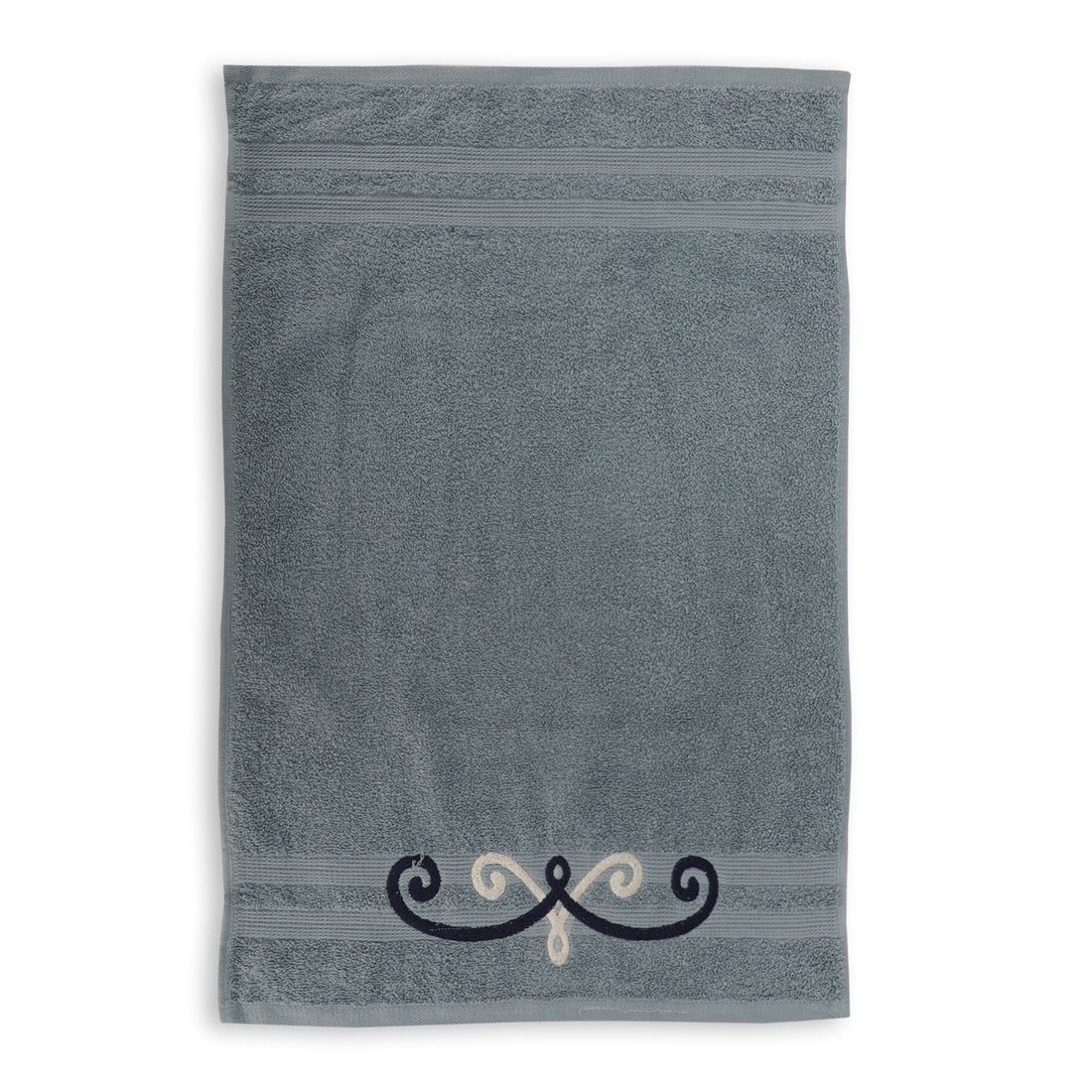 Embroidered Hand Towel (Blue)