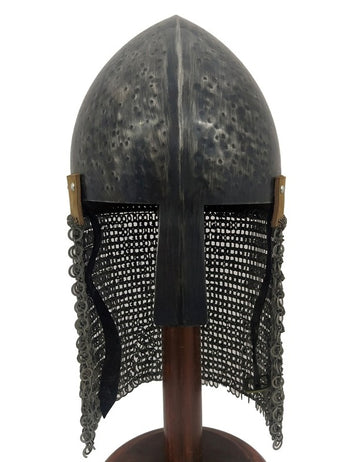 Viking Nasal Helmet Doted Black