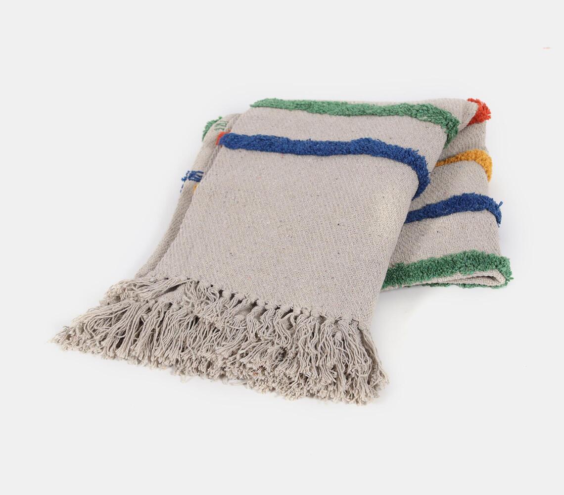 Multicolor Recycled Cotton Throw