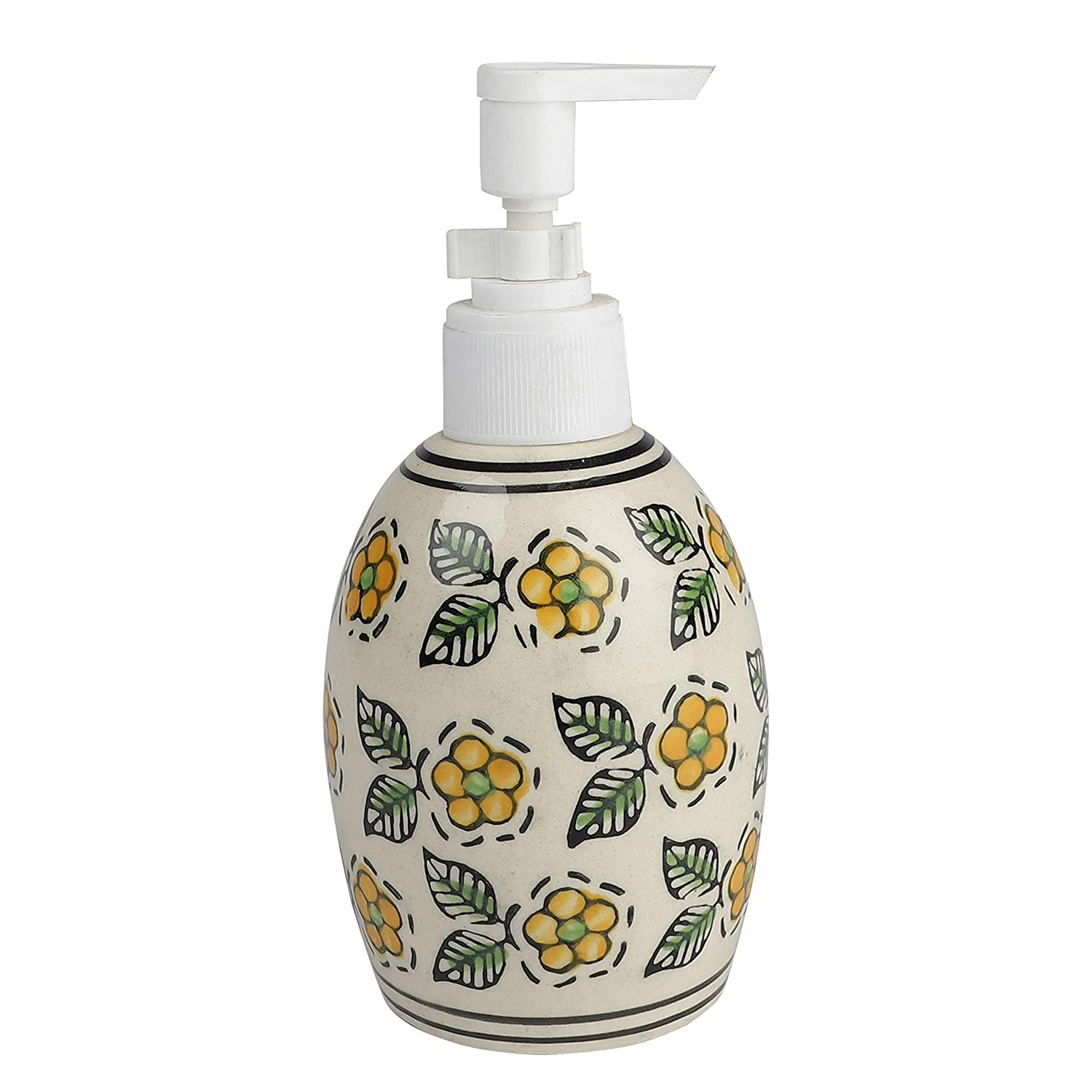 Hand Painted Ceramic Liquid Soap Dispenser