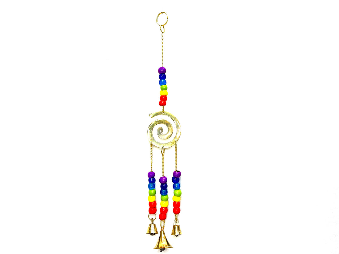 Spiral Bell Chime With 7 Chakra Glass Beads