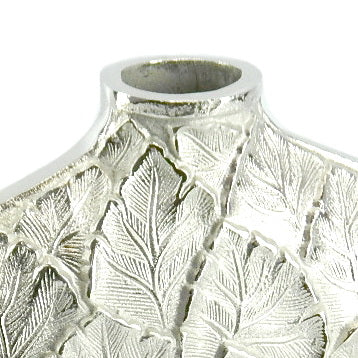 Aluminum Casted Leaf Embossed Vase