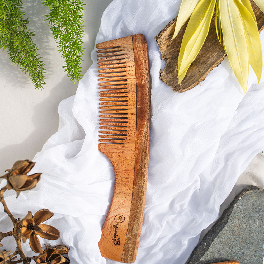 Neem Wood Comb With Handle