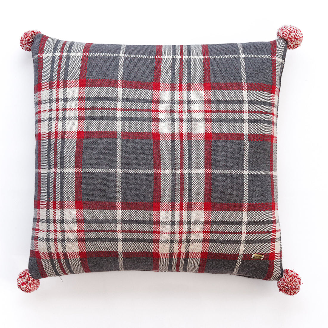 Tartan Plaid Knitted Cushion Cover