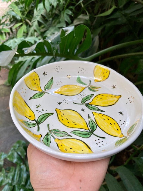 Handmade Citrus Botanical Snack Bowl