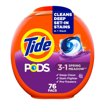 Tide PODS Laundry Detergent Pacs, Spring Meadow Scent, 76 Count
