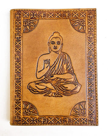 Buddha Embossed Leather Journal