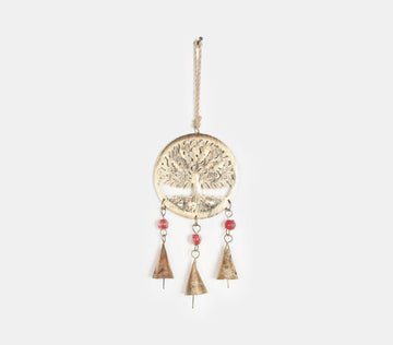 Tree Of Life Hanging With Bells & Glass Beads