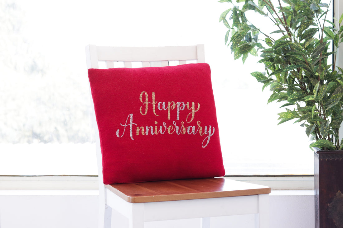 Happy Anniversary Cushion Cover