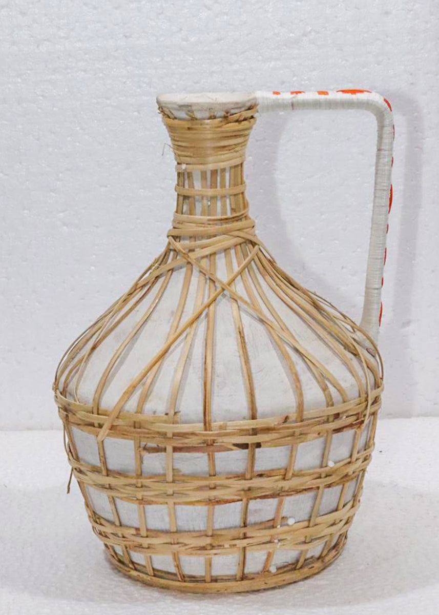 Handcrafted Antique Vase With Handle