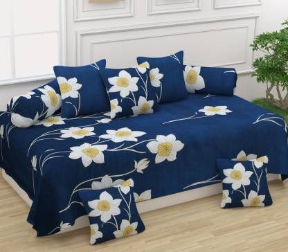 Flower - Glace Cotton Single Bedsheet Set Of 8