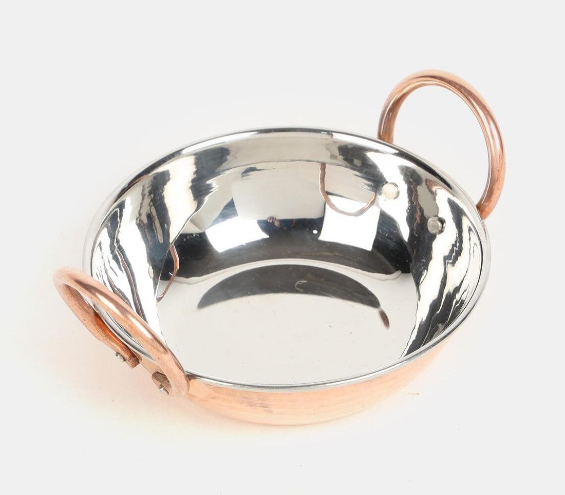 Copper Curry Pot With Hammered Finish