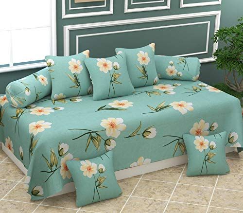 Floral Glace Cotton Single Bedsheet Set Of 8