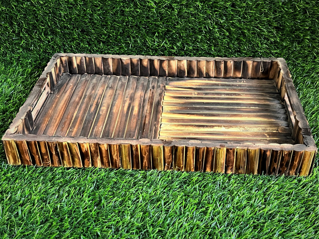 BAMBOO TABLE TRAY SET