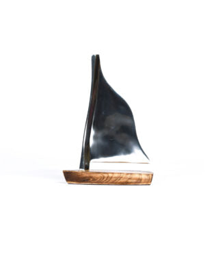 Exclusive Boat Table Decor With Wooden Base - S