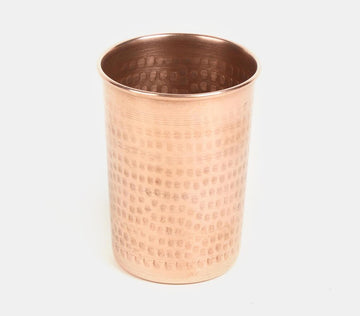 Copper Glass With Hammered Finish