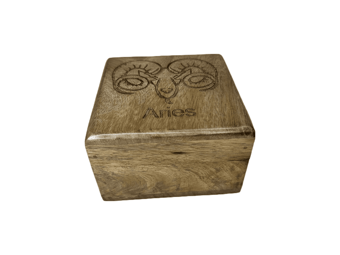 Aries - Laser Etched Square Box