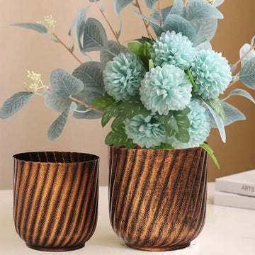 Aluminium Table Vases Set Of 2