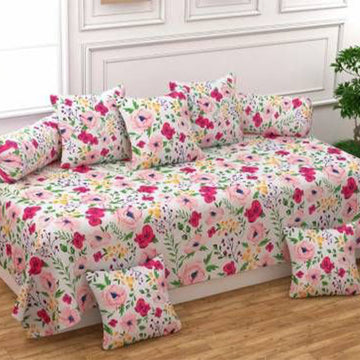 Floral - Glace Cotton Single Bedsheet Set Of 8