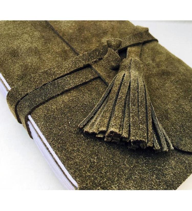 Suede Leather Journal With Tussle Closure